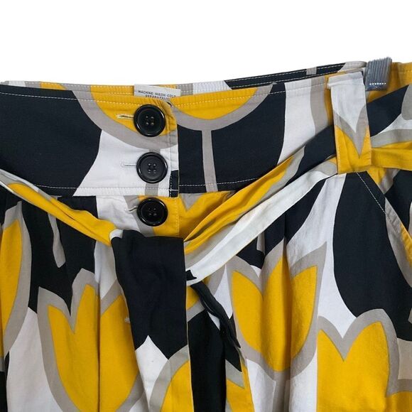 SPEECHLESS Knee Length Flared Skirt Black Yellow White Size 11 - Picture 2 of 11